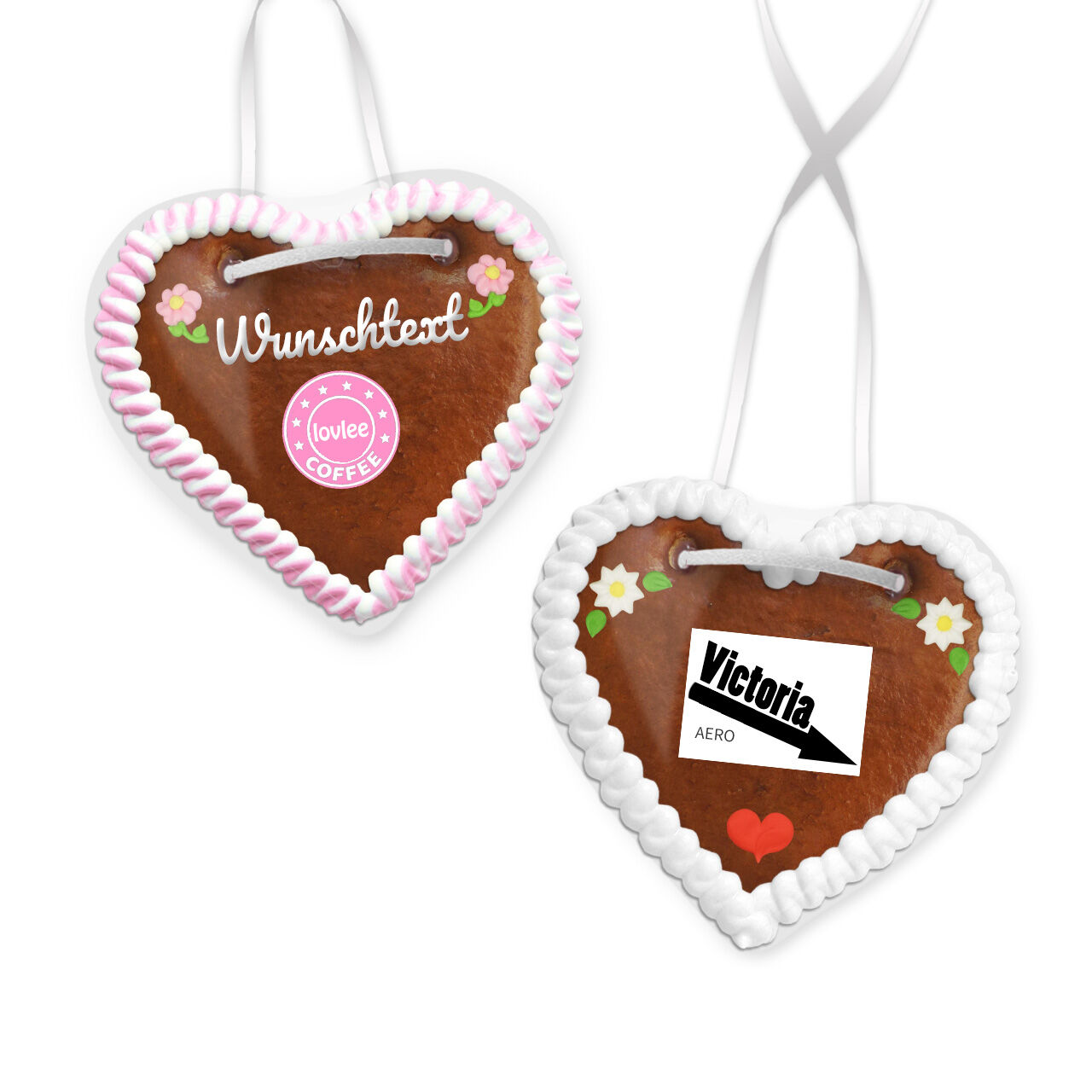 Lebkuchenherz 12cm - Individuell mit Logo & Text
