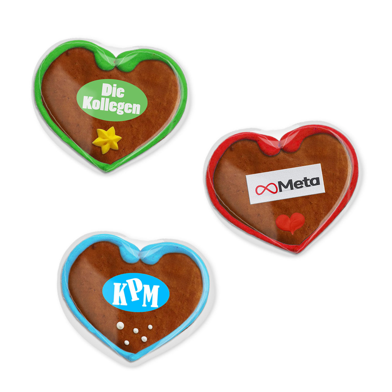 Mini Lebkuchenherzen mit Logo personalisiert - 8cm