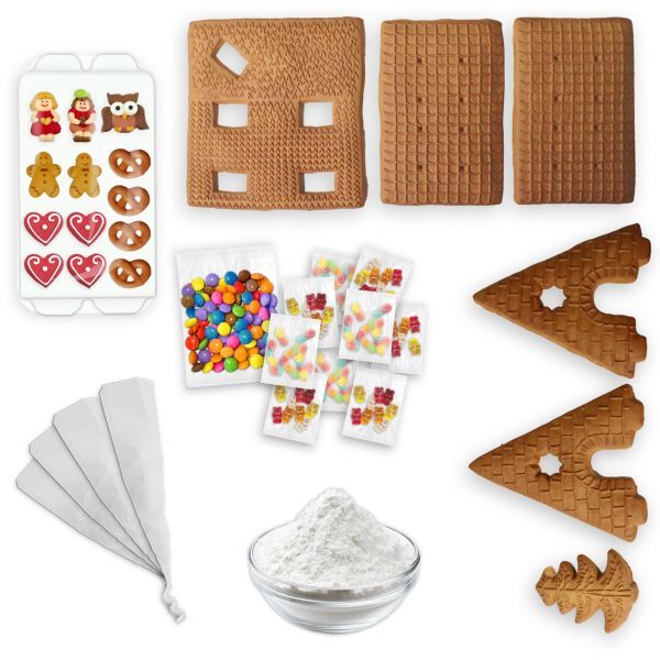 Hexenhaus Bausatz Komplett-Set – Größe L 2 – ca. 16x17x16cm