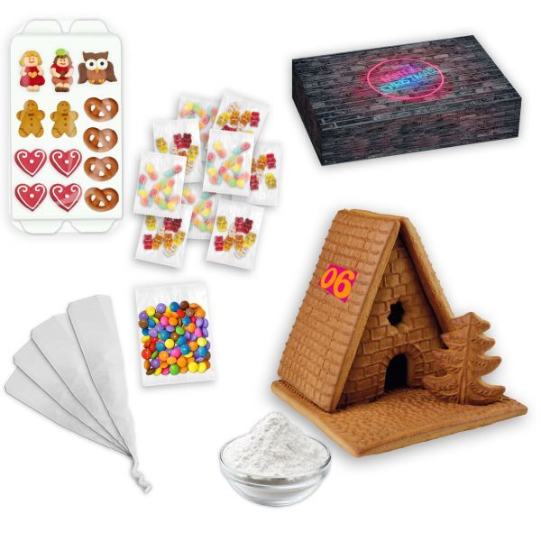 Hexenhaus Bausatz Komplett-Set – Größe L 2 – ca. 16x17x16cm - im individuellen Karton