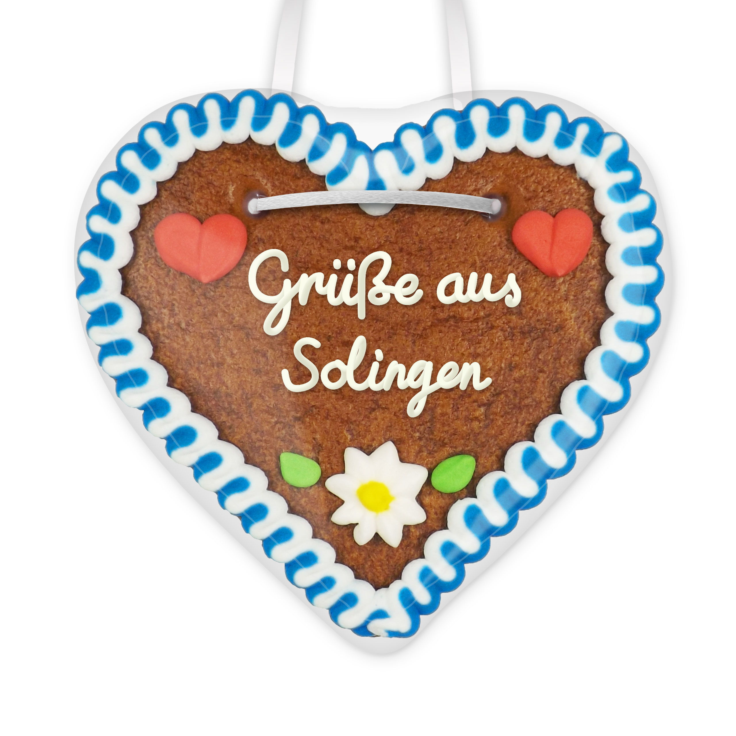 Lebkuchen Herz, 12cm - Grüße aus Solingen
