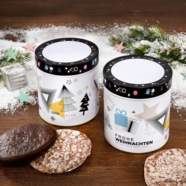 Metalldose Weihnachtsgeschenke mit Nürnberger Elisen Lebkuchen