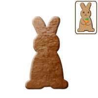 Vorschau: Lebkuchen Hase (stehend/Frontansicht) Rohling ohne Alles - 12cm