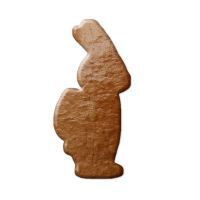 Vorschau: Lebkuchenhase mit Rucksack Rohling ohne Alles - 12cm