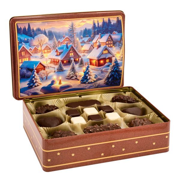 Weihnachtliche Dorfidylle Schatulle