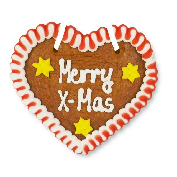 Lebkuchenherz 12cm - Merry X-Mas