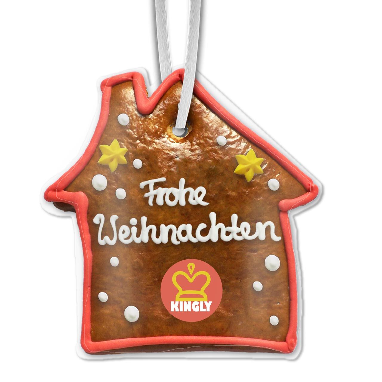 Lebkuchen Haus - Frohe Weihnachten - 15cm - mit Logo