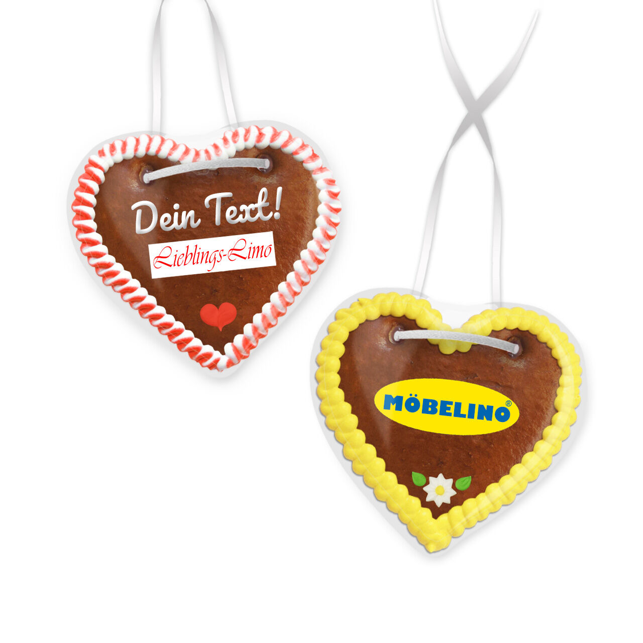 Lebkuchenherz 10cm - Individuell mit Logo & Text