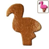 Vorschau: Lebkuchen Flamingo Rohling ohne Alles - 12cm