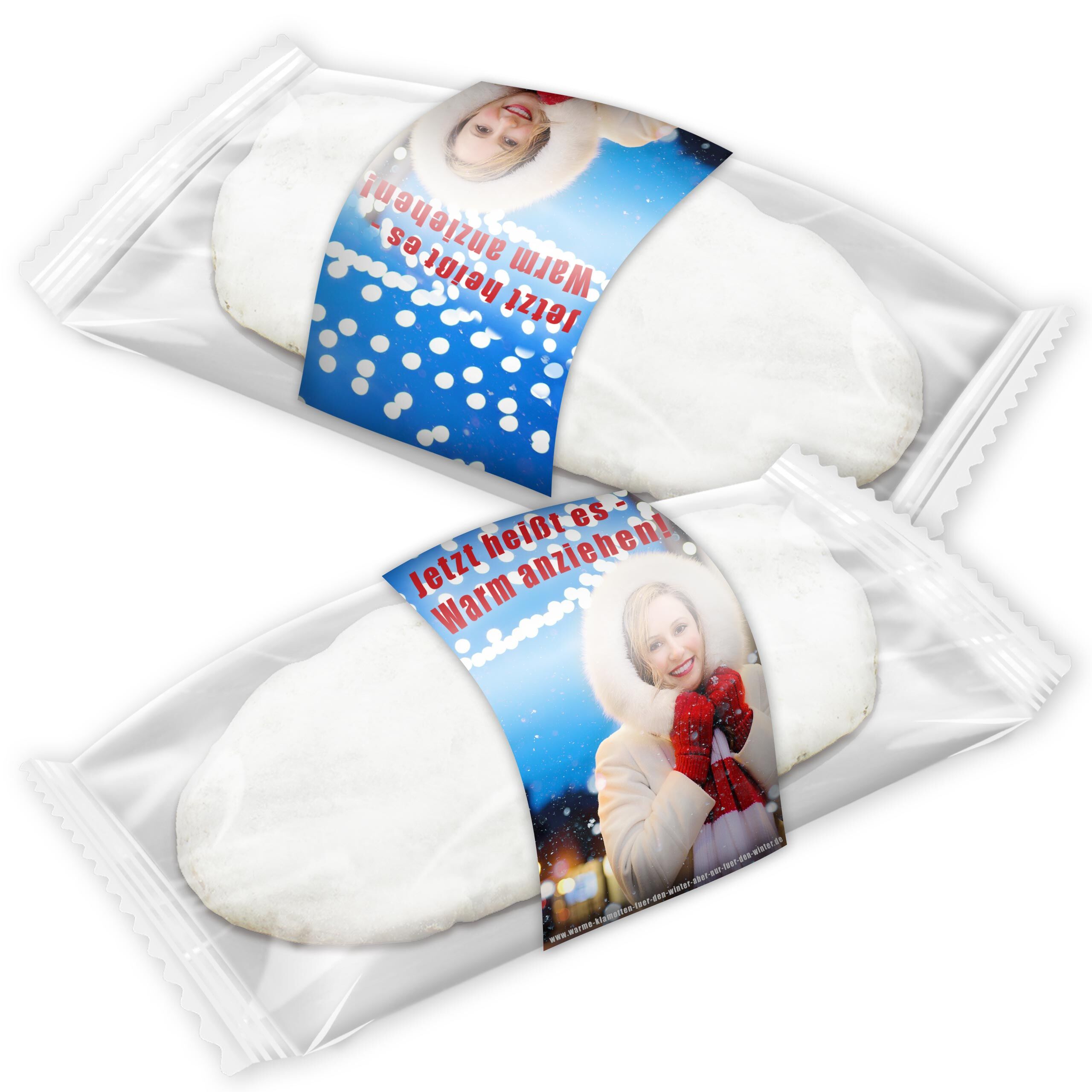 Butter-Mandel Stollen - mit bedruckter Banderole als Weihnachtspräsent - 750g