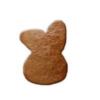 Vorschau: Lebkuchen Hasenkopf Rohling ohne Alles - 12cm