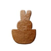 Vorschau: Lebkuchen Osterhase im Ei Rohling ohne Alles - 12cm