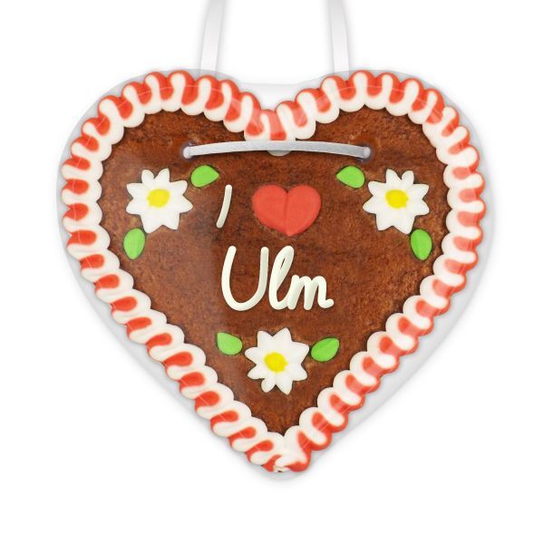 Lebkuchenherz, 12cm - I love Ulm